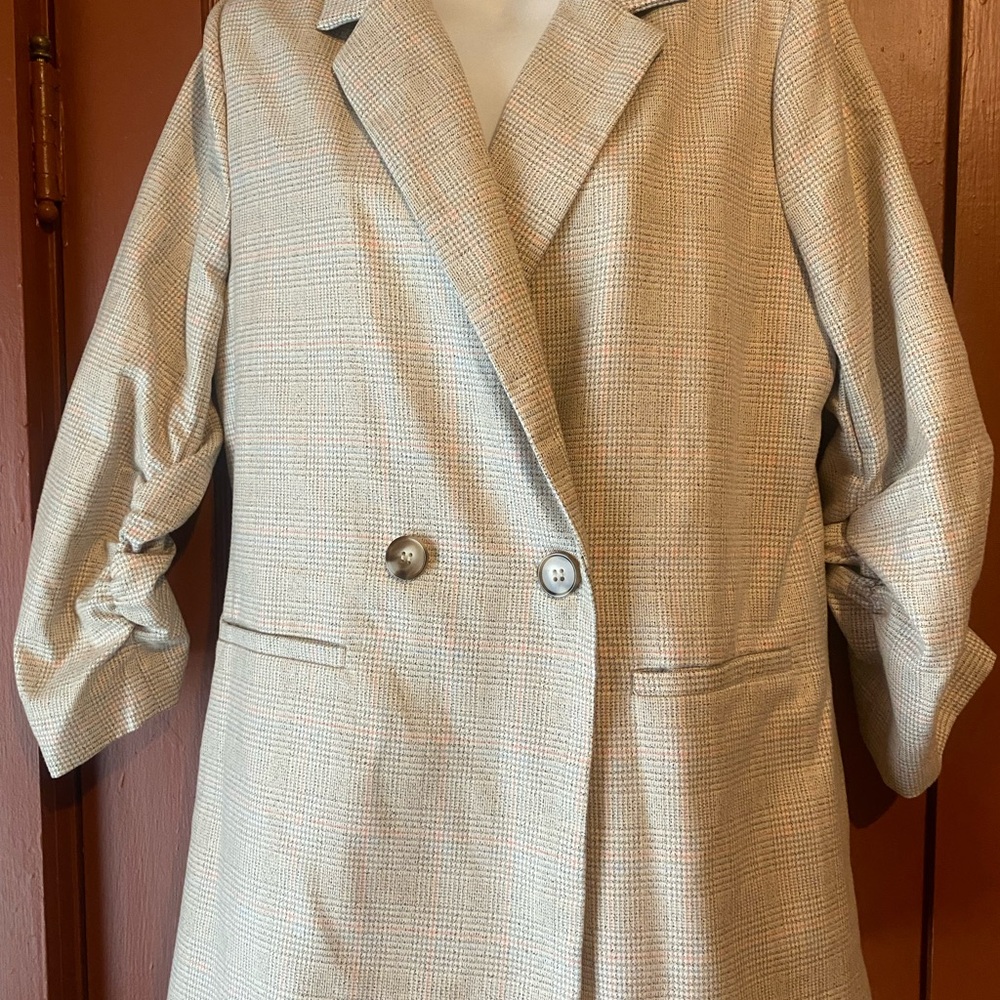 Skies Are Blue  Plaid Blazer